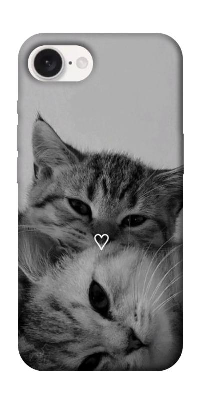 Чехол itsPrint Grey cats для Apple iPhone 16e (6.1"), котики, купить оптом с доставкой
