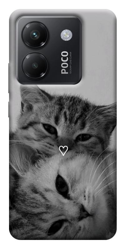 Чехол itsPrint Grey cats для Xiaomi Poco M7 Pro 5G, животные, купить оптом с доставкой