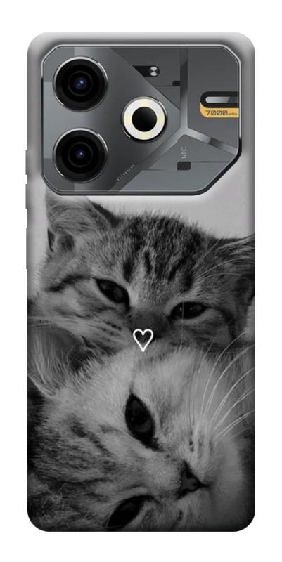 Чехол itsPrint Grey cats для TECNO Pova 6 Neo (LI6), котики, купить оптом с доставкой
