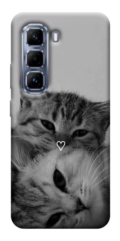 Чехол itsPrint Grey cats для Infinix Hot 50 Pro, котики, купить оптом с доставкой