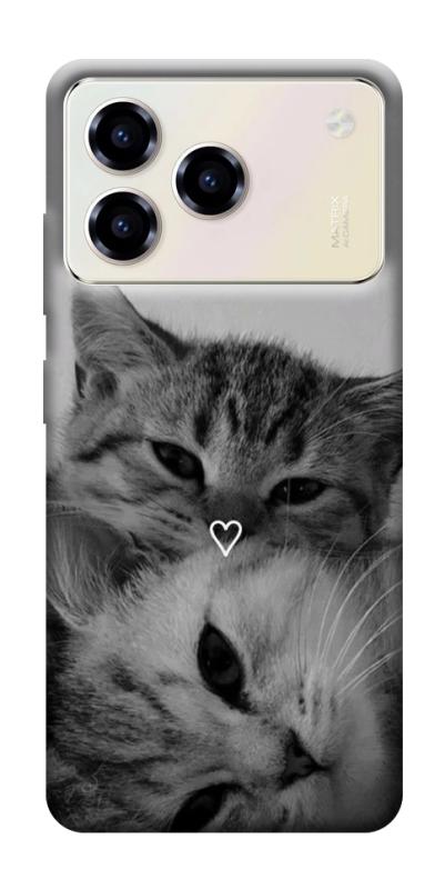 Чехол itsPrint Grey cats для ZTE Blade A76, животные, купить оптом с доставкой