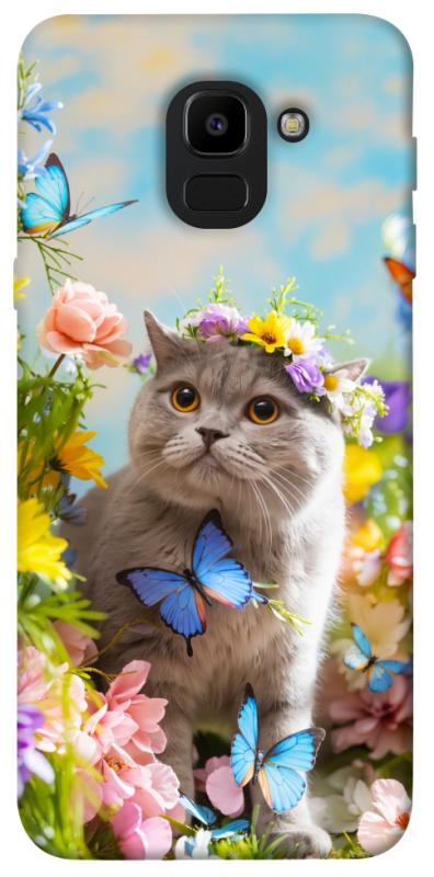 Чохол itsPrint Spring cat для Samsung J600F Galaxy J6 (2018), тварини, купити оптом з доставкою