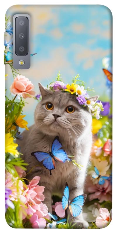 Чехол itsPrint Spring cat для Samsung A750 Galaxy A7 (2018), животные, купить оптом с доставкой