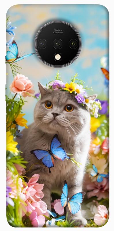Чохол itsPrint Spring cat для OnePlus 7T, тварини, купити оптом з доставкою