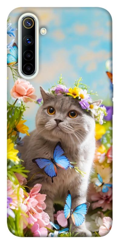 Чохол itsPrint Spring cat для Realme 6, тварини, купити оптом з доставкою