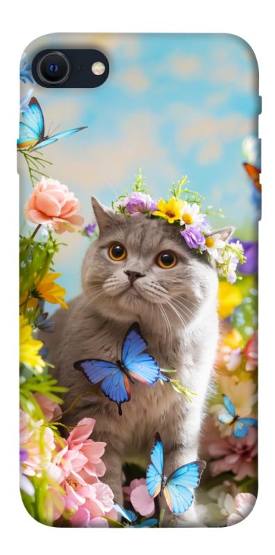 Чохол itsPrint Spring cat для Apple iPhone SE (2020), тварини, купити оптом з доставкою