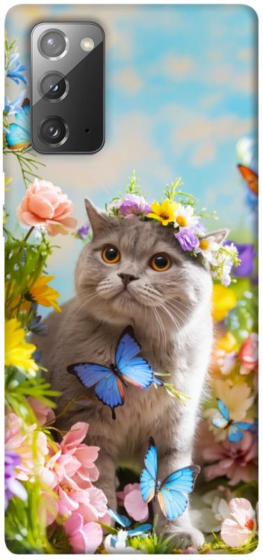 Чохол itsPrint Spring cat для Samsung Galaxy Note 20, тварини, купити оптом з доставкою