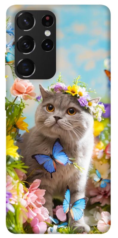 Чехол itsPrint Spring cat для Samsung Galaxy S21 Ultra, животные, купить оптом с доставкой