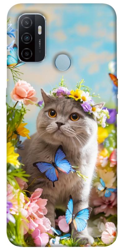 Чохол itsPrint Spring cat для Oppo A53 / A32 / A33, тварини, купити оптом з доставкою