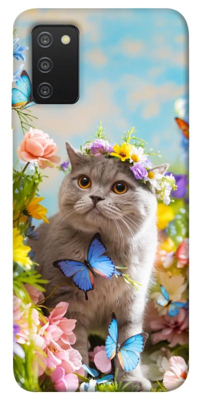 Чохол itsPrint Spring cat для Samsung Galaxy A03s, тварини, купити оптом з доставкою