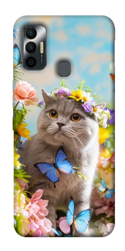 Чехол itsPrint Spring cat для TECNO Spark 7, животные, купить оптом с доставкой