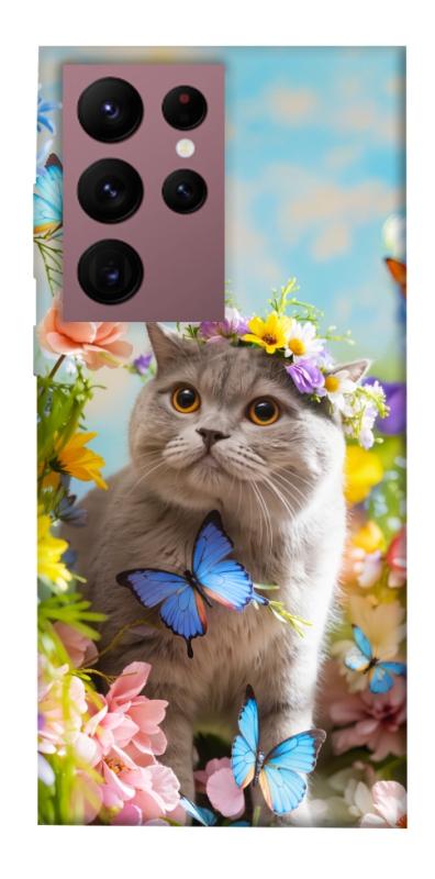 Чехол itsPrint Spring cat для Samsung Galaxy S22 Ultra, животные, купить оптом с доставкой