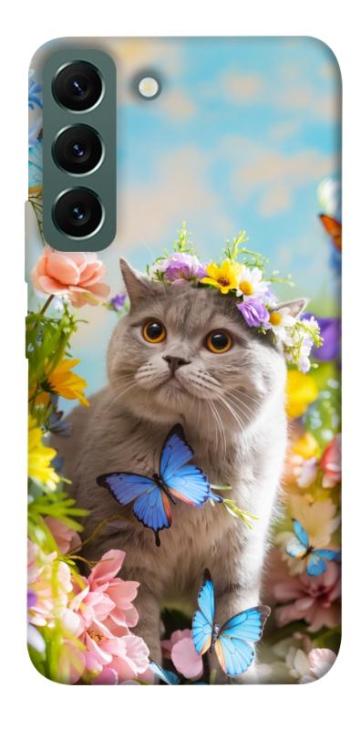 Чохол itsPrint Spring cat для Samsung Galaxy S22, тварини, купити оптом з доставкою