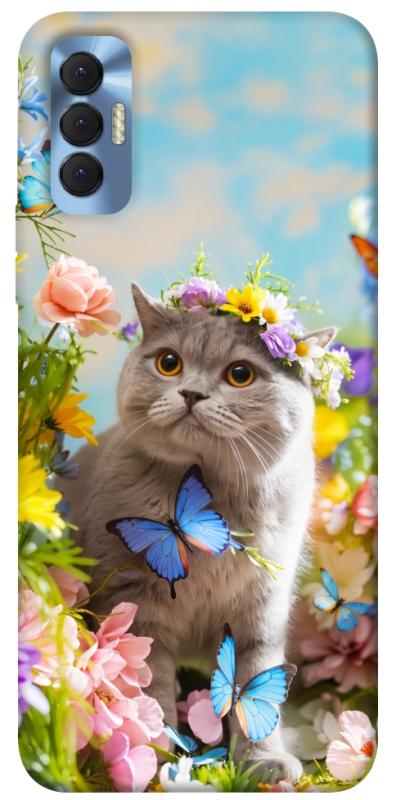 Чехол itsPrint Spring cat для TECNO Spark 8P, животные, купить оптом с доставкой