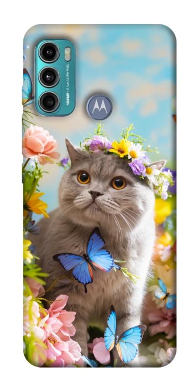 Чохол itsPrint Spring cat для Motorola Moto G60, тварини, купити оптом з доставкою