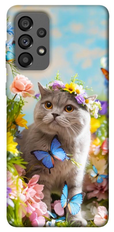 Чохол itsPrint Spring cat для Samsung Galaxy A73 5G, тварини, купити оптом з доставкою