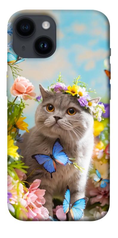Чохол itsPrint Spring cat для Apple iPhone 14 (6.1"), тварини, купити оптом з доставкою