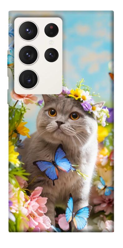 Чехол itsPrint Spring cat для Samsung Galaxy S23 Ultra, животные, купить оптом с доставкой