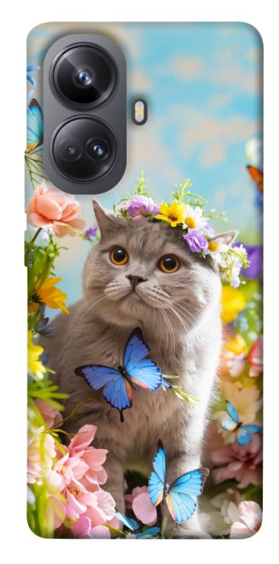 Чехол itsPrint Spring cat для Realme 10 Pro+, животные, купить оптом с доставкой