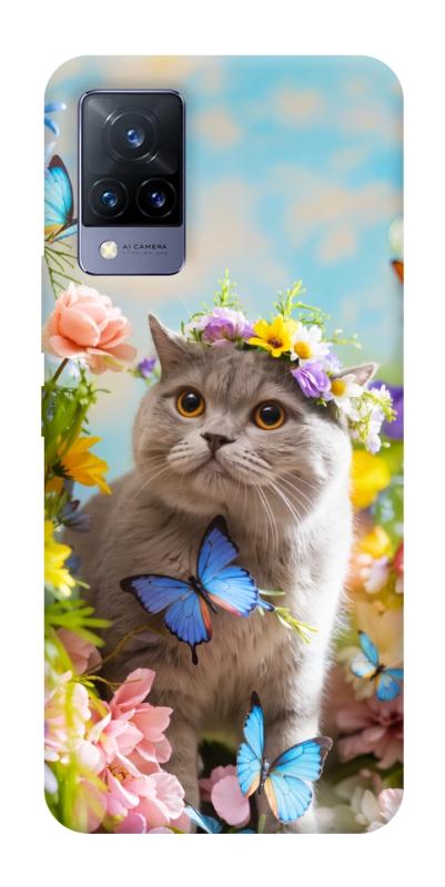 Чохол itsPrint Spring cat для Vivo V21, тварини, купити оптом з доставкою