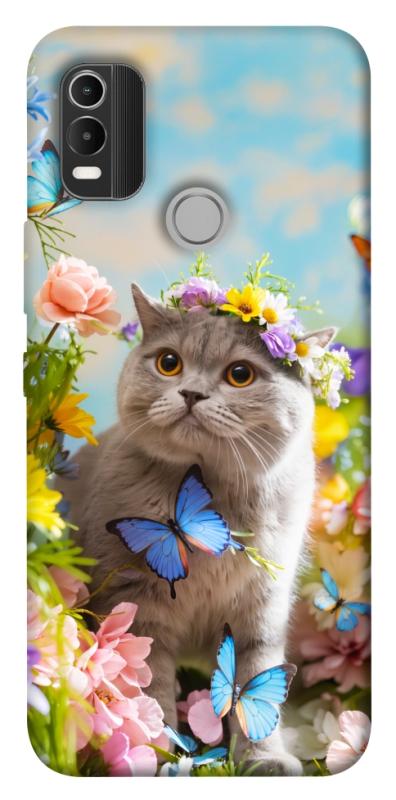 Чохол itsPrint Spring cat для Nokia C21 Plus, тварини, купити оптом з доставкою