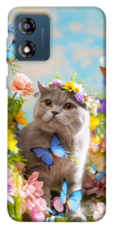 Чехол itsPrint Spring cat для Motorola Moto E13, животные, купить оптом с доставкой