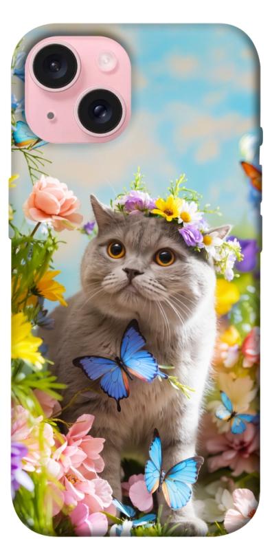 Чохол itsPrint Spring cat для Apple iPhone 15 (6.1"), тварини, купити оптом з доставкою