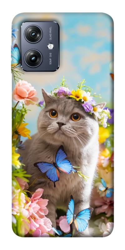 Чехол itsPrint Spring cat для Motorola Moto G54, животные, купить оптом с доставкой