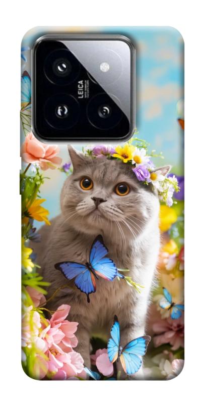 Чохол itsPrint Spring cat для Xiaomi 14 Pro, тварини, купити оптом з доставкою