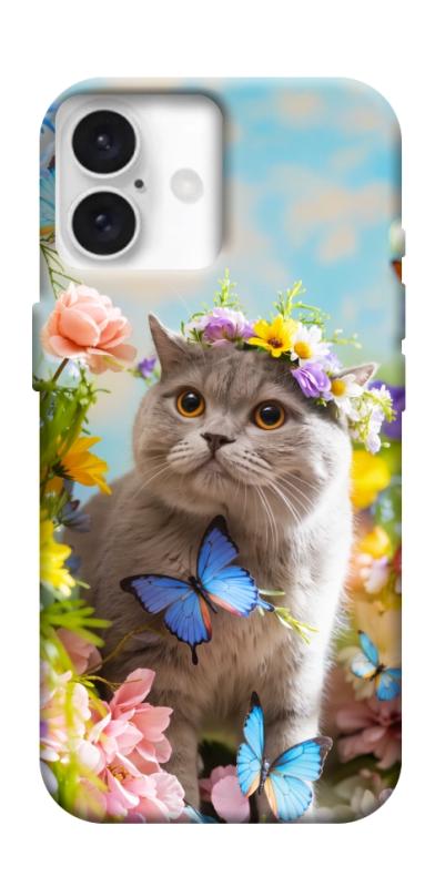 Чохол itsPrint Spring cat для Apple iPhone 16 (6.1"), тварини, купити оптом з доставкою