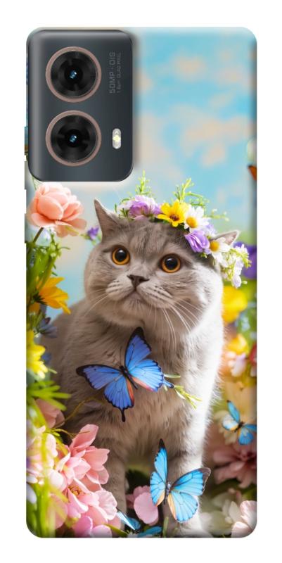 Чехол itsPrint Spring cat для Motorola Moto G85, животные, купить оптом с доставкой
