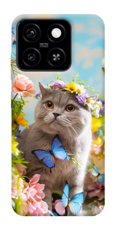 Чехол itsPrint Spring cat для ZTE Blade A55 4G, животные, купить оптом с доставкой