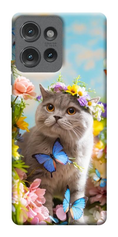 Чехол itsPrint Spring cat для Motorola Edge 50, животные, купить оптом с доставкой