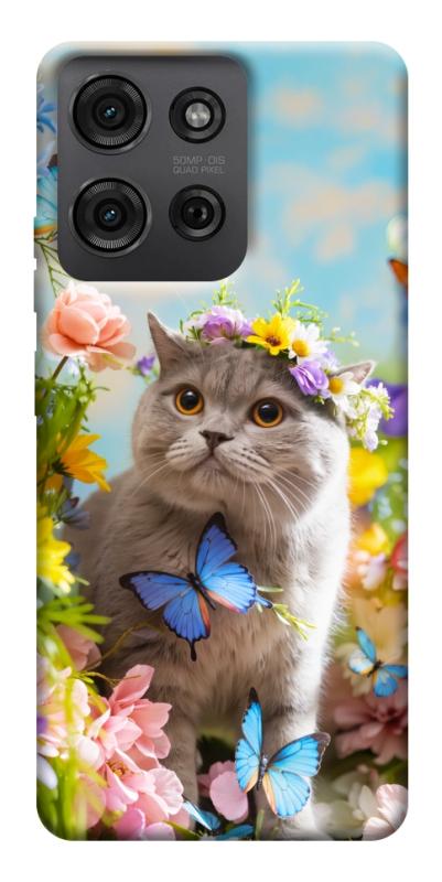 Чохол itsPrint Spring cat для Motorola Moto G75 5G, тварини, купити оптом з доставкою