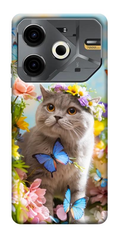 Чехол itsPrint Spring cat для TECNO Pova 6 Neo (LI6), животные, купить оптом с доставкой