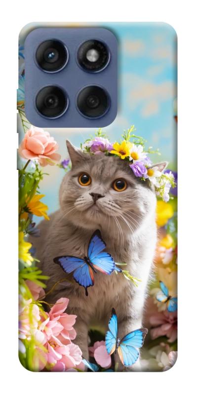 Чехол itsPrint Spring cat для Motorola Edge 60 Fusion, животные, купить оптом с доставкой