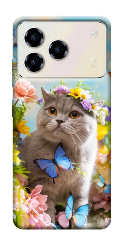 Чехол itsPrint Spring cat для ZTE Blade A76, животные, купить оптом с доставкой