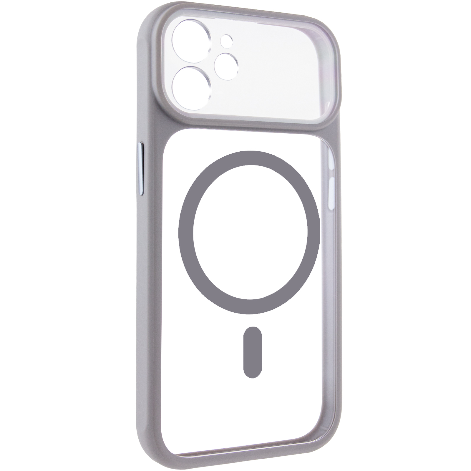 Чехол TPU+PC GETMAN Moon Clear with MagSafe для Apple iPhone 11 (6.1"), Grey, TPU+PC, купить оптом с доставкой
