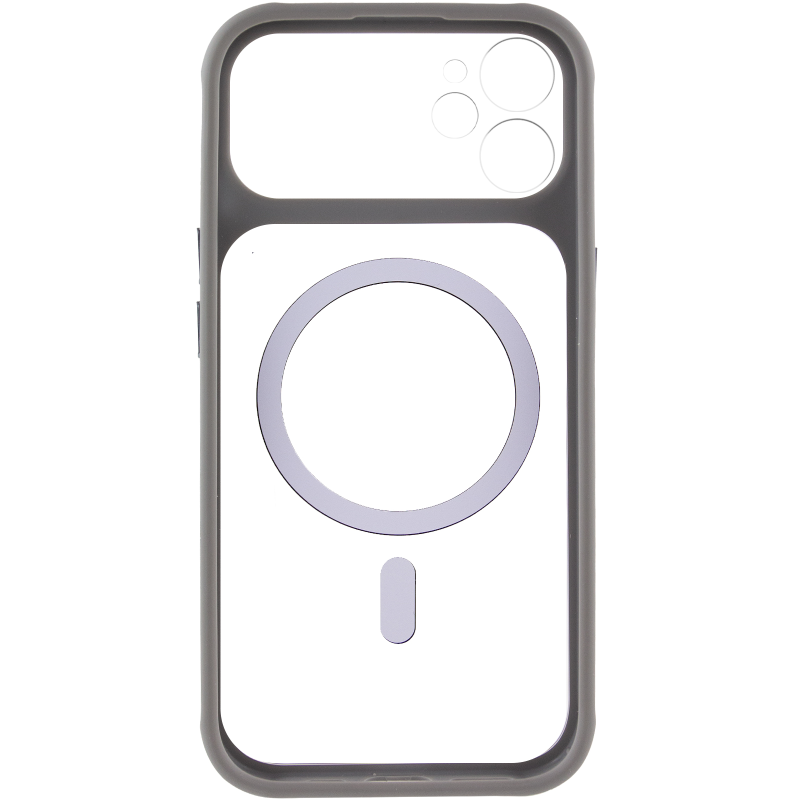 Чехол TPU+PC GETMAN Moon Clear with MagSafe для Apple iPhone 11 (6.1"), Grey 2, TPU+PC, купить оптом с доставкой