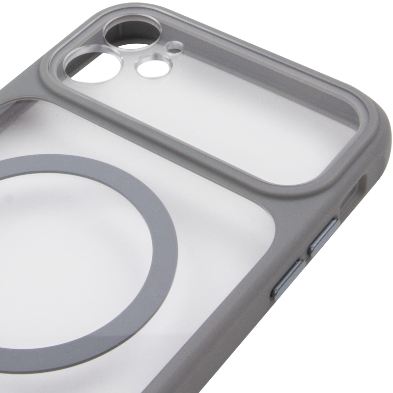 Чехол TPU+PC GETMAN Moon Clear with MagSafe для Apple iPhone 11 (6.1"), Grey 3, TPU+PC, купить оптом с доставкой