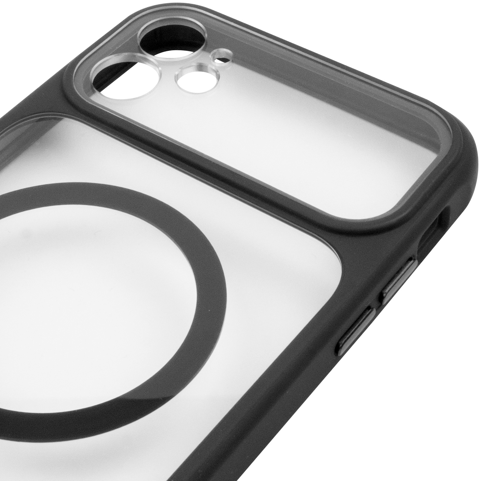 Чехол TPU+PC GETMAN Moon Clear with MagSafe для Apple iPhone 12 (6.1"), Black 5, TPU+PC, купить оптом с доставкой