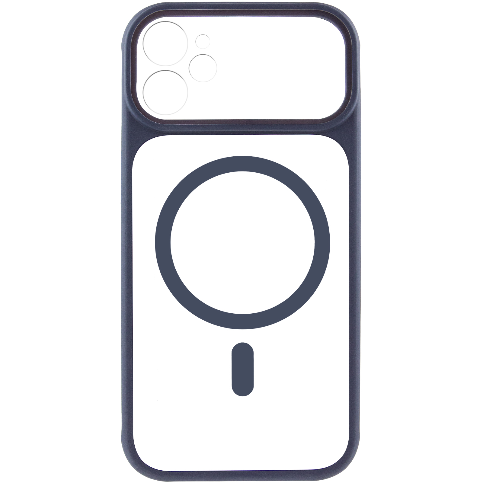 Чехол TPU+PC GETMAN Moon Clear with MagSafe для Apple iPhone 12 (6.1"), Blue 1, TPU+PC, купить оптом с доставкой
