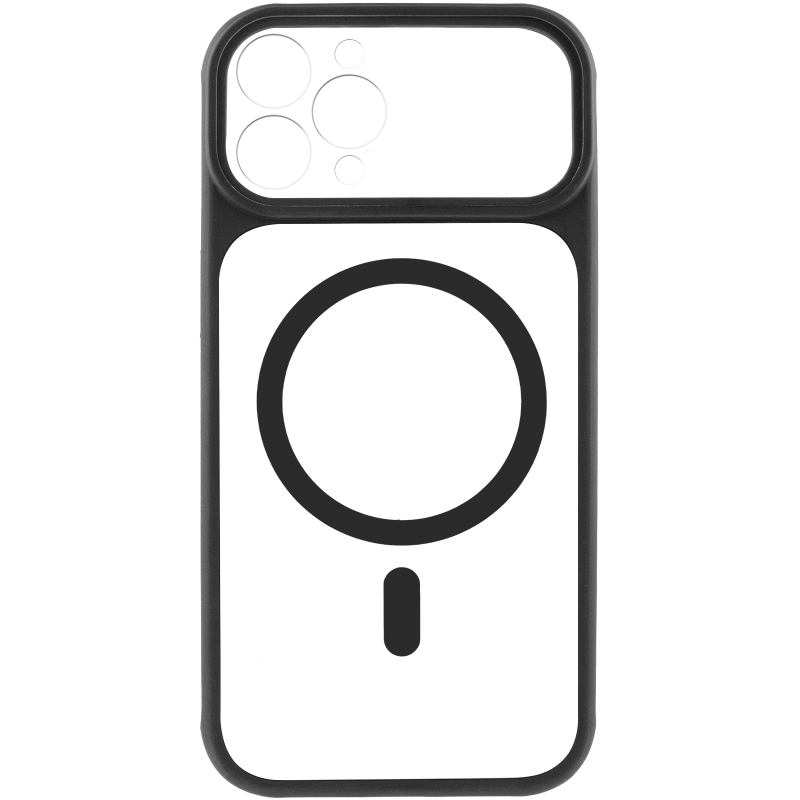 Чехол TPU+PC GETMAN Moon Clear with MagSafe для Apple iPhone 12 Pro (6.1"), Black 2, TPU+PC, купить оптом с доставкой