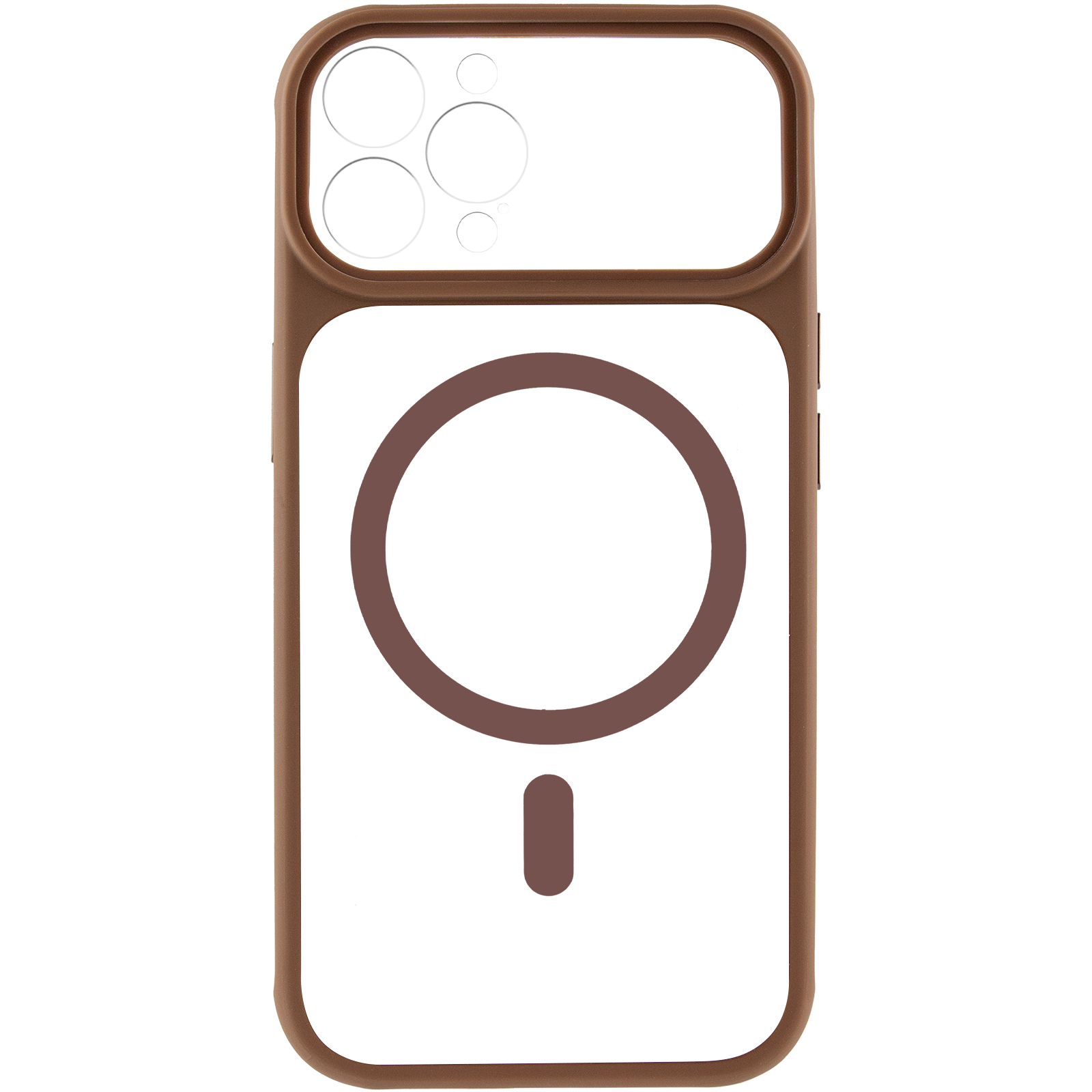 Чехол TPU+PC GETMAN Moon Clear with MagSafe для Apple iPhone 12 Pro (6.1"), Brown 1, TPU+PC, купить оптом с доставкой
