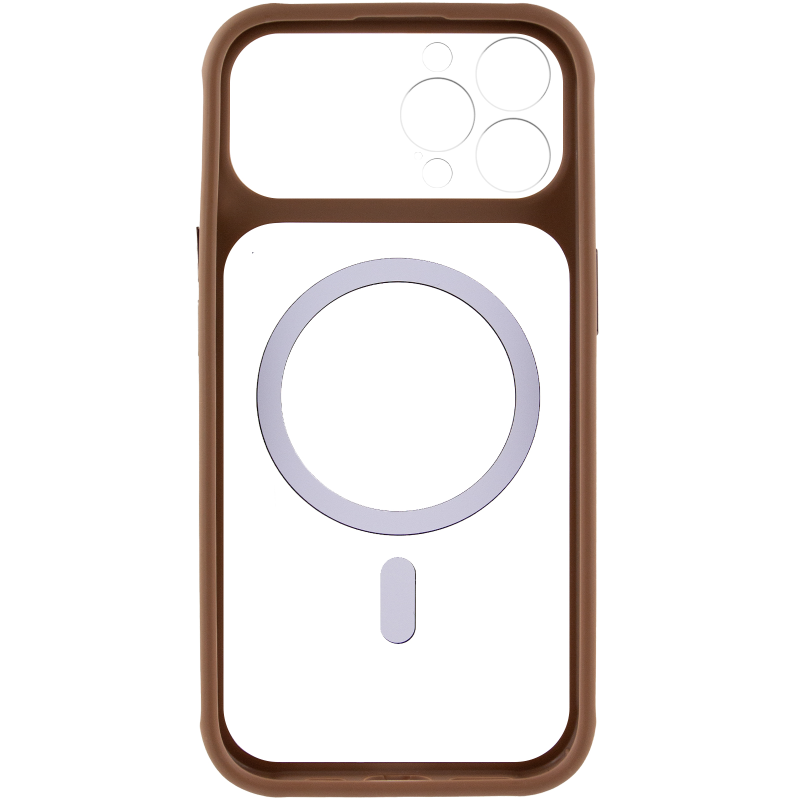 Чехол TPU+PC GETMAN Moon Clear with MagSafe для Apple iPhone 12 Pro (6.1"), Brown 2, TPU+PC, купить оптом с доставкой