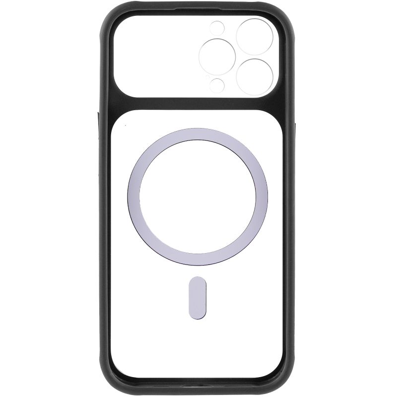 Чехол TPU+PC GETMAN Moon Clear with MagSafe для Apple iPhone 12 Pro Max (6.7"), Black 3, TPU+PC, купить оптом с доставкой
