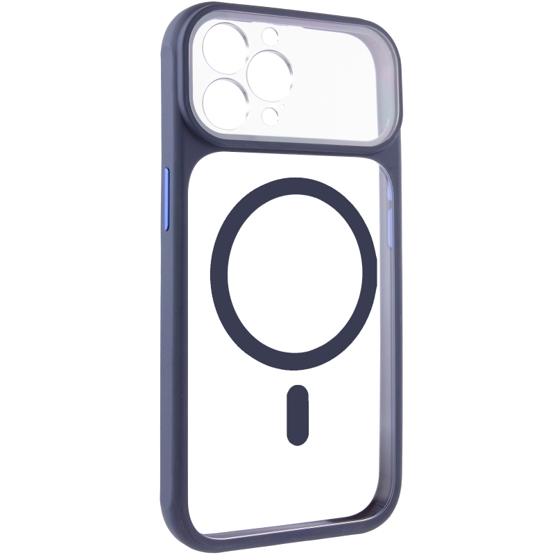 Чехол TPU+PC GETMAN Moon Clear with MagSafe для Apple iPhone 12 Pro Max (6.7"), Blue, TPU+PC, купить оптом с доставкой