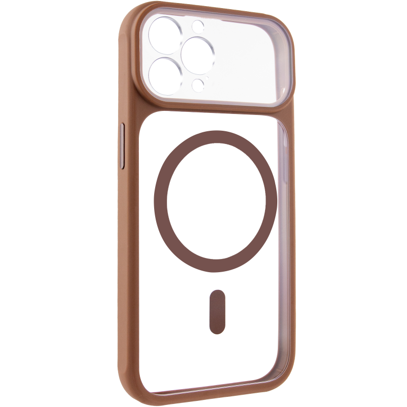 Чехол TPU+PC GETMAN Moon Clear with MagSafe для Apple iPhone 12 Pro Max (6.7"), Brown, TPU+PC, купить оптом с доставкой