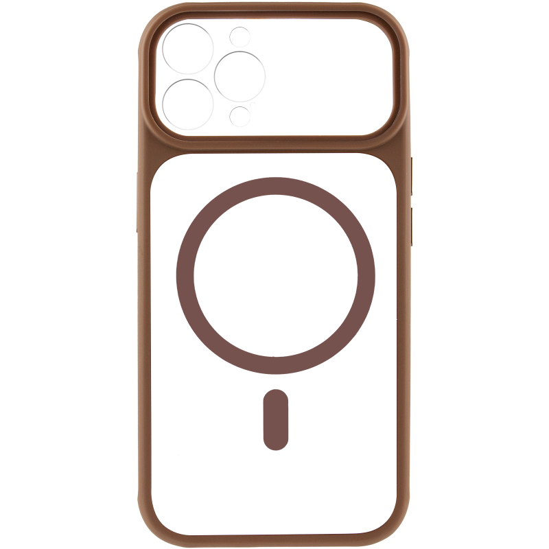 Чехол TPU+PC GETMAN Moon Clear with MagSafe для Apple iPhone 12 Pro Max (6.7"), Brown 1, TPU+PC, купить оптом с доставкой