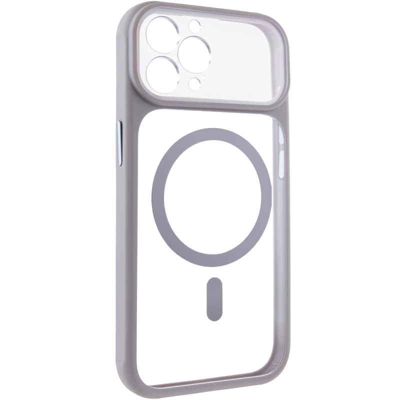 Чехол TPU+PC GETMAN Moon Clear with MagSafe для Apple iPhone 12 Pro Max (6.7"), Grey, TPU+PC, купить оптом с доставкой